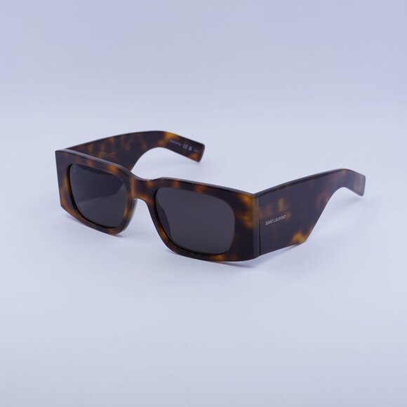 Saint Laurent SL654 003 Sunglasses Havana Square Frame, Black Lenses main image 6